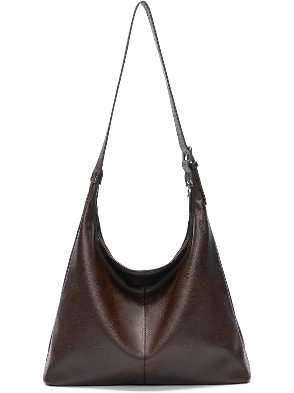 Stylish Large Vegan Leather Hobo Bag - Slouchy Shoulder Purse for Work & Daily